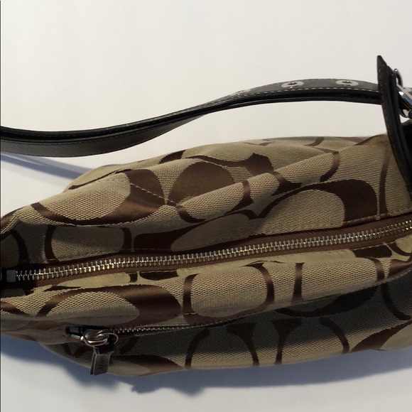 Coach Signature C Tan/Brown Cotton & Leather Bag - Picture 10 of 10